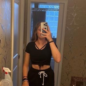 Black crop top